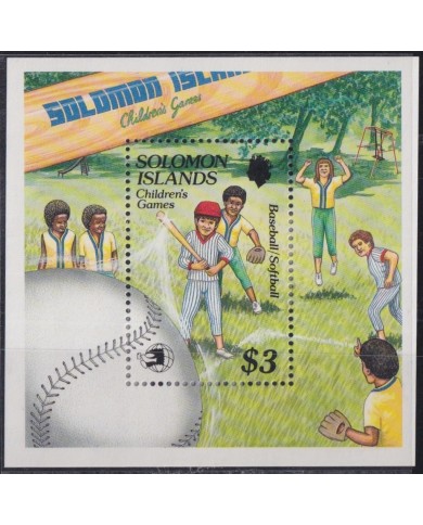 F-EX52215 SOLOMON IS MNH 1989 CHILDREN GAMES SPORT BASEBALL.