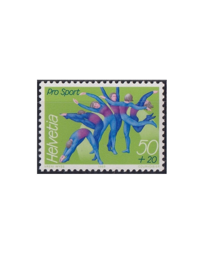 F-EX52214 SWITZERLAND MNH 1989 SPORT GYMNASTICS.