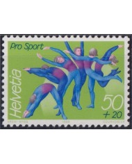 F-EX52214 SWITZERLAND MNH 1989 SPORT GYMNASTICS.