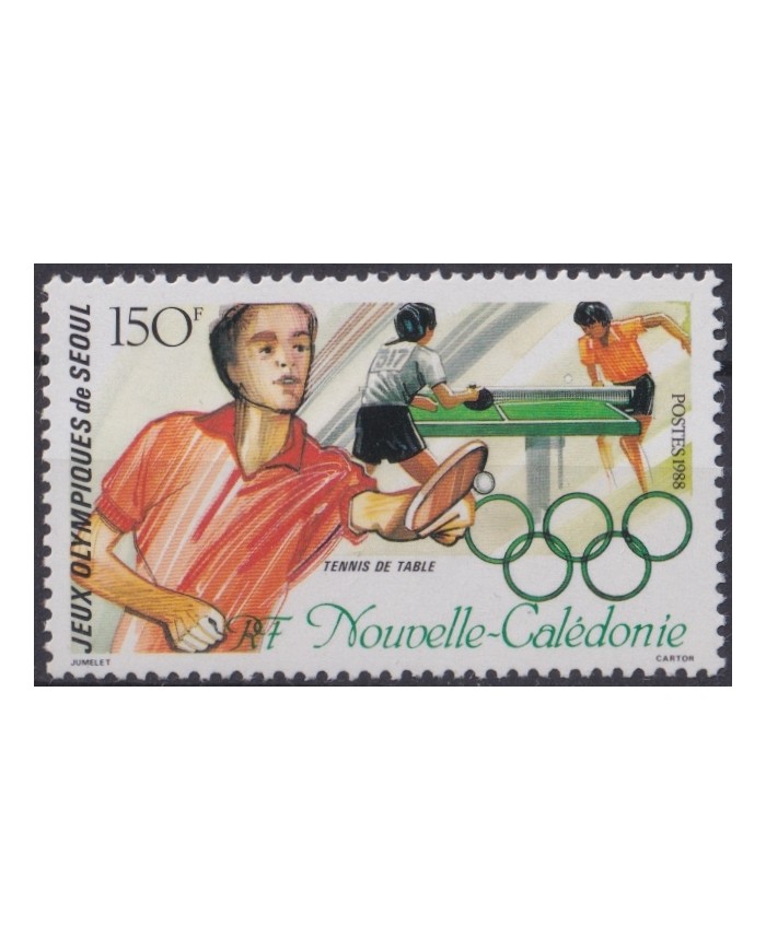 F-EX52223 NEW CALEDONIE MNH 1988 TENNIS TABLE PIN PONG.