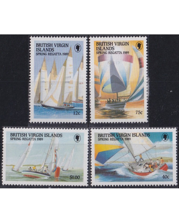 F-EX52225 BRITISH VIRGIN IS MNH 1989 SPRINTG REGATTA SAILING YACHTING YACHTS.