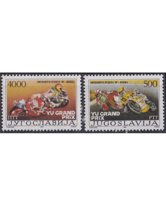 F-EX52231 YUGOSLAVIA MNH 1989 MOTO MOTORCYCLE GRAND PRIX.