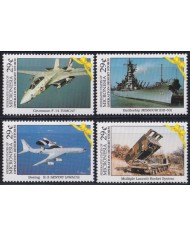 F-EX52459 MICRONESIA MNH 1991 OPERATION DESERT STORM BATTLESHIP AVION AIRPLANE.