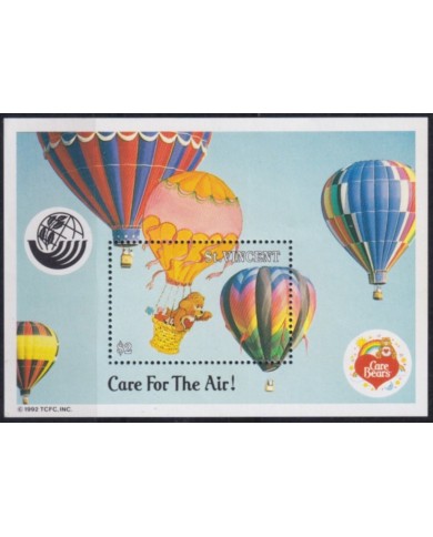 F-EX53471 ST VINCENT MNH 1992 CARE BEAR GLOBE BALOON.