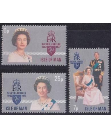 F-EX52943 UK GB ENGLAND MAN IS MNH 1977 ELIZABETH II SILVER JUBILEE.