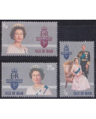 F-EX52943 UK GB ENGLAND MAN IS MNH 1977 ELIZABETH II SILVER JUBILEE.
