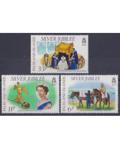 F-EX52954 FALKLAND IS UK ENGLAND MNH 1977 ROYAL FAMILY SILVER JUBILEE  HORSE.