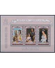 F-EX52940 PENRHYN MNH 1977 SHEET ROYAL SILVER JUBILEE QUEEN ELIZABETH.