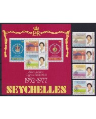 F-EX51947 SEYCHELLES MNH 1977 ROYAL SILVER JUBILEE QUEEN ELIZABETH.