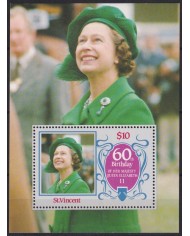 F-EX53486 ST VINCENT MNH 1986 60th ANNIV QUEEN ELIZABETH.