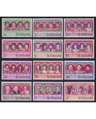 F-EX52995 ST VINCENT MNH 1977 SHEET ROYAL SILVER JUBILEE QUEEN ELIZABETH & ENGLAND KINGS.