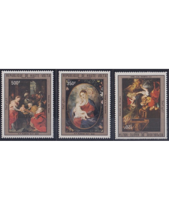 F-EX53775 UPPER VOLTA 1983 MNH CHRISTMAS NAVIDAD RELIGION ART RUBENS PAINTING.