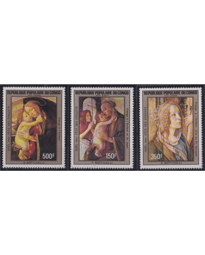 F-EX53779 CONGO 1983 MNH CHRISTMAS NAVIDAD RELIGION ART PAINTING BOTTICELLI.