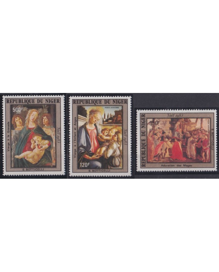 F-EX53784 NIGER 1983 MNH CHRISTMAS NAVIDAD RELIGION ART PAINTING BOTTICELLI.