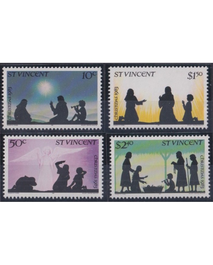 F-EX53787 ST VINCENT 1983 MNH CHRISTMAS NAVIDAD RELIGION DRAWING PASCUA.