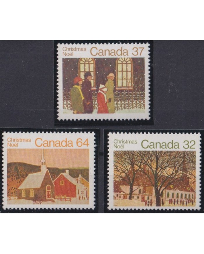 F-EX53796 CANADA 1983 MNH CHRISTMAS NAVIDAD SNOW HOUSE TREE.