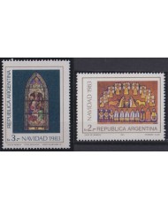 F-EX53798 ARGENTINA 1983 MNH CHRISTMAS NAVIDAD CHURCH STAINED GLASS ARCHITECTURE.