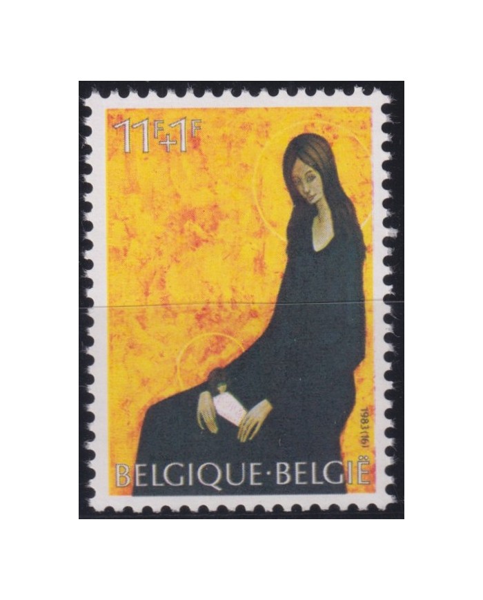 F-EX53801 BELGIUM BELGIQUE 1983 MNH CHRISTMAS NAVIDAD RELIGION DRAWING.
