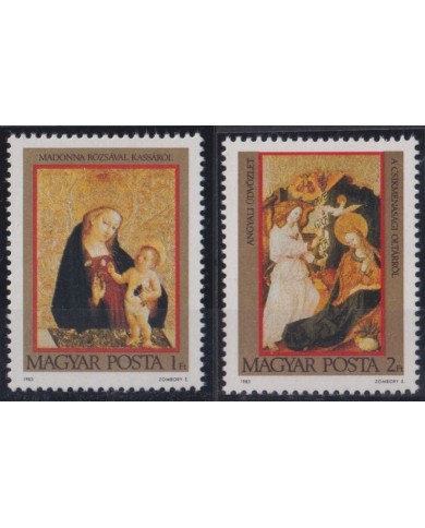 F-EX53810 HUNGARY 1983 MNH CHRISTMAS NAVIDAD RELIGION ART GOTICS PAINTING.
