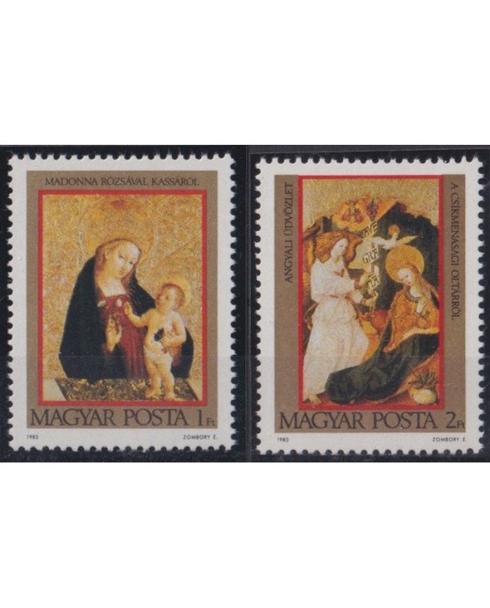 F-EX53810 HUNGARY 1983 MNH CHRISTMAS NAVIDAD RELIGION ART GOTICS PAINTING.