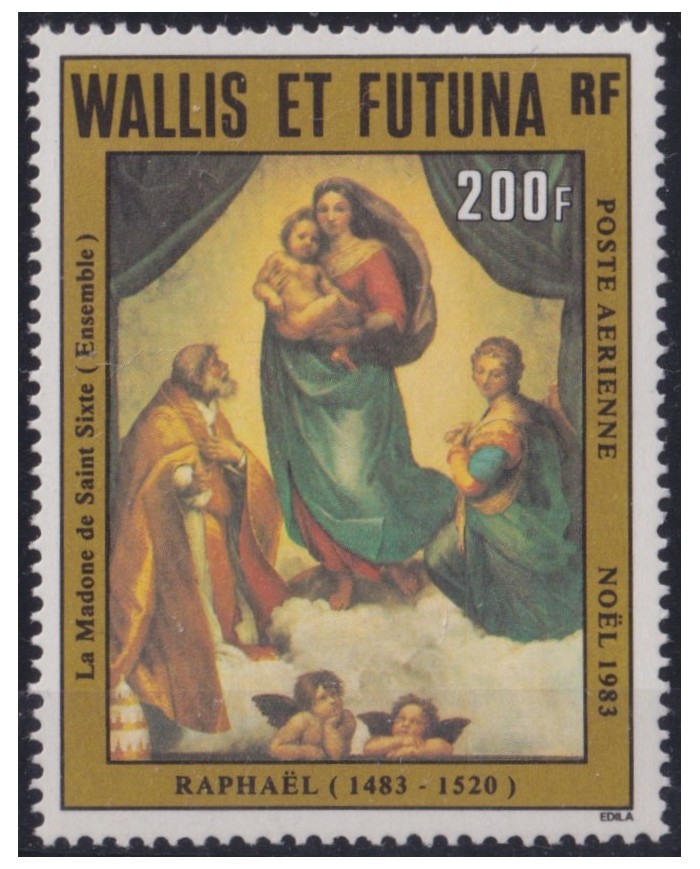 F-EX53811 WALLIS ET FUTUNA 1983 MNH CHRISTMAS NAVIDAD RELIGION ART RAPHAEL.