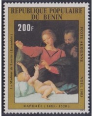 F-EX53812 BENIN 1983 MNH CHRISTMAS NAVIDAD RELIGION ART RAPHAEL PAINTING.