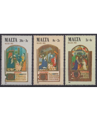 F-EX53815 MALTA MNH 1983 MILIED CHRISTMAS EASTER NAVIDAD ART PAINTING.