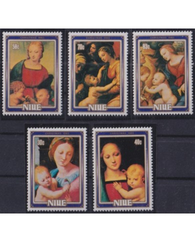F-EX53820 NIUE MNH 1983 CHRISTMAS NAVIDAD RAPHAEL PAINTING ART.
