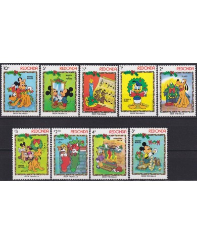 F-EX53102 REDONDA 1983 MNH CHRISTMAS NAVIDAD DISNEY DESK THE HALLS DONALD DUCK.