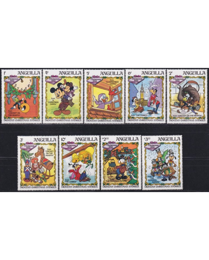 F-EX53040 ANGUILLA 1983 MNH CHRISTMAS NAVIDAD DISNEY DONALD DUCK MICKEY MOUSE.
