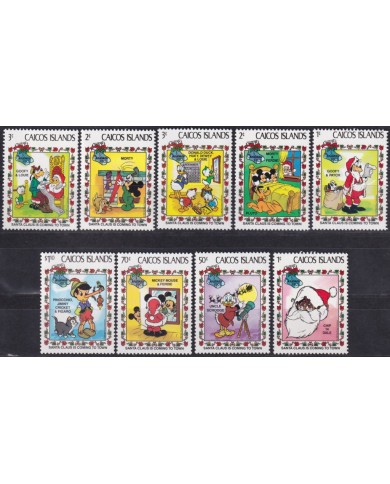 F-EX53044 CAICOS IS 1983 MNH CHRISTMAS NAVIDAD DISNEY DONALD DUCK MICKEY MOUSE.