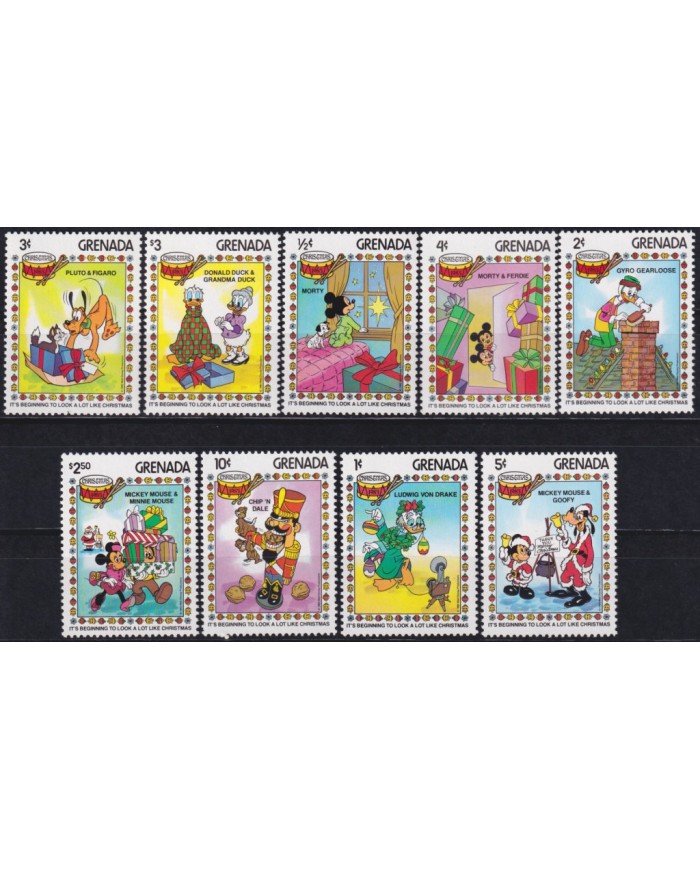 F-EX53042 GRENADA 1983 MNH CHRISTMAS NAVIDAD DISNEY DONALD DUCK MICKEY MOUSE PLUTO.