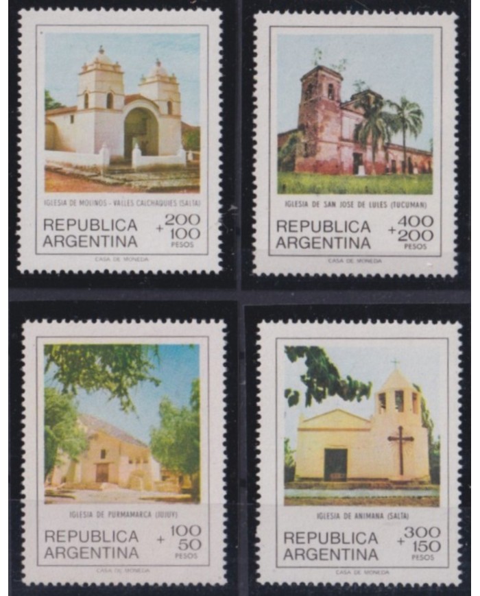 F-EX53216 ARGENTINA MNH 1979 ARCHITECTURE CHURCHS.