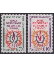 F-EX52972 AFARS ET DES ISSAS MNH 1968 INTERNATIONAL HUMANS RIGHT YEAR.