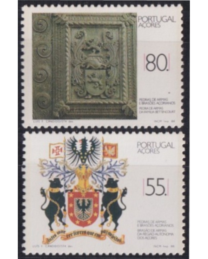 F-EX53200 AZORES PORTUGAL MNH 1988 COAT OF ARMS.