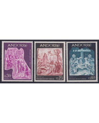 F-EX52981 FRENCH ANDORRA MNH 1968 VIA CRUCIS RELIGION JESUS CHRIST.
