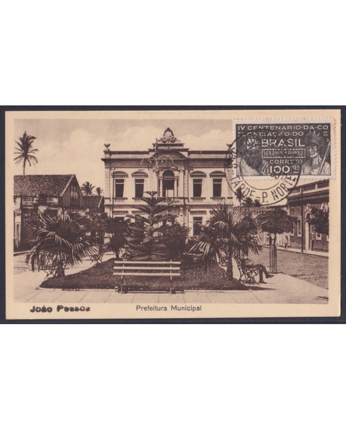 F-EX53449 BRAZIL 1932 IV CENTENARY OF COLONIZATION OF BRAZIL INDIGENOUS.