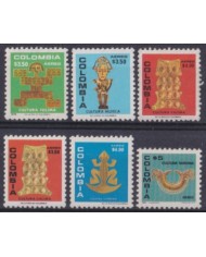 F-EX53211 COLOMBIA MNH 1978-79 ARCHEOLOGY GOLD ARTEFACTS.