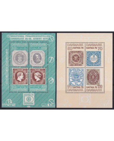 F-EX53268 DANMARK DENMARK MNH 1975 HAFNIA´76 PHILATELIC EXPO SHEET.
