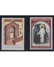 F-EX53412 DOMINICANA REP MNH 1975 HOLLY WEEK EASTER ARCHITECTURE ART.