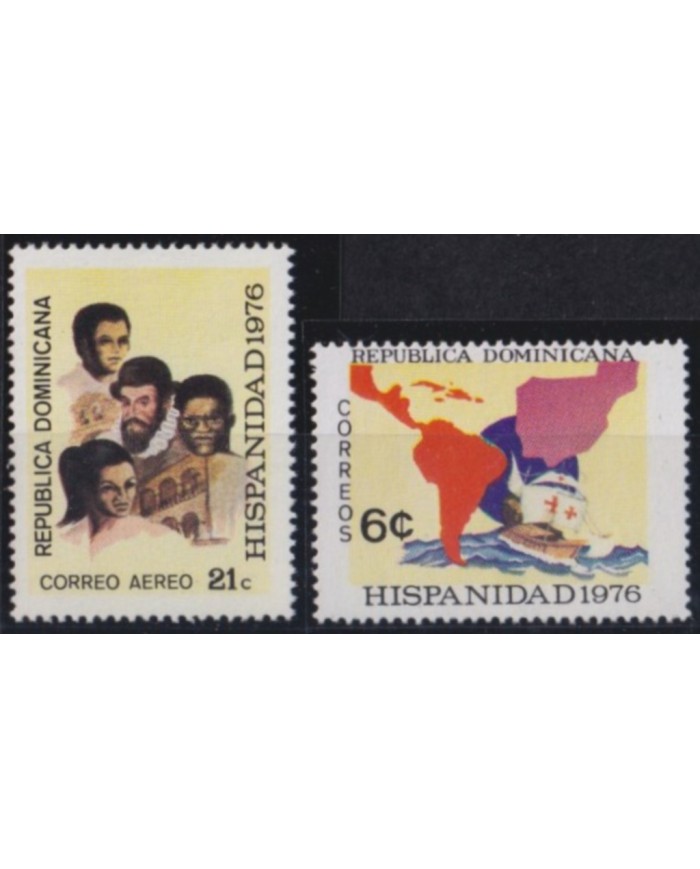 F-EX53415 DOMINICANA REP MNH 1976 HISPANIDAD DISCOVERY SHIP CARAVELA.