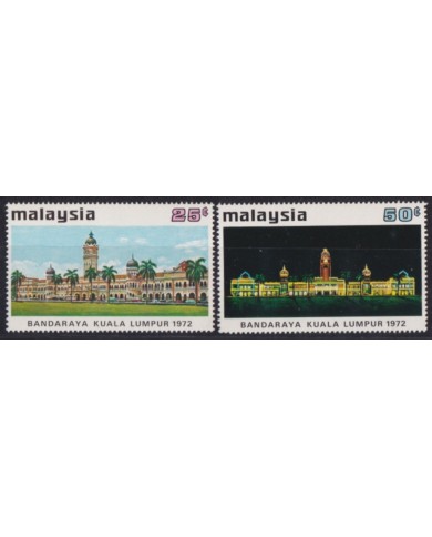 F-EX53380 MALAYSIA MNH 1972 KUALA LUMPUR CAPITAL OF CONFEDERATION.