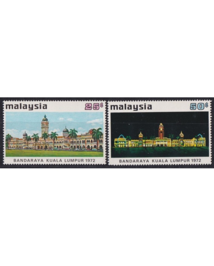 F-EX53380 MALAYSIA MNH 1972 KUALA LUMPUR CAPITAL OF CONFEDERATION.