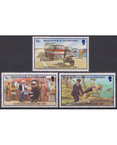 F-EX53825 UK ENGLAND GUERNSEY MNH 1980 POLICE DOG AUTO.