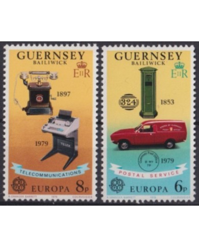 F-EX53826 UK ENGLAND GUERNSEY MNH 1979 EUROPA TELECOMMUNICATIONS TELEPHON.