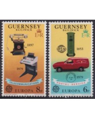F-EX53826 UK ENGLAND GUERNSEY MNH 1979 EUROPA TELECOMMUNICATIONS TELEPHON.