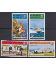 F-EX53829 UK ENGLAND GUERNSEY MNH 1977 ST JOHN AMBULANCE CENT SHIP HEALTH.
