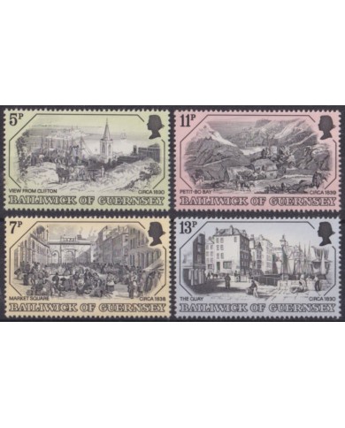 F-EX53830 UK ENGLAND GUERNSEY MNH 1980 HISTORIC ENGRAVING.