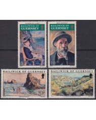 F-EX53836 UK ENGLAND GUERNSEY MNH 1974 ART PAINTING RENOIR.
