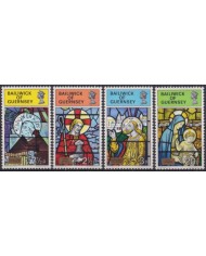 F-EX53839 UK ENGLAND GUERNSEY MNH 1973 CHRISTMAS ART PAINTING GLASS.